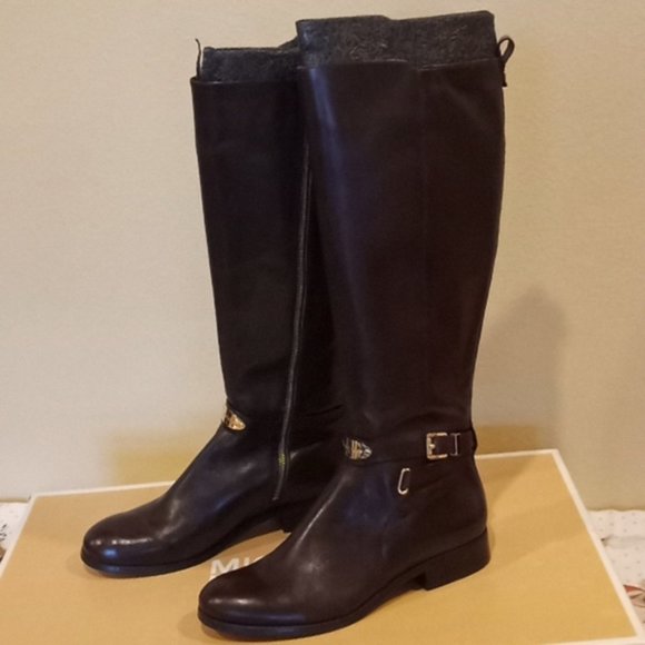 MICHAEL KORS Ryan Leather Tall Boots 6 - Picture 4 of 5
